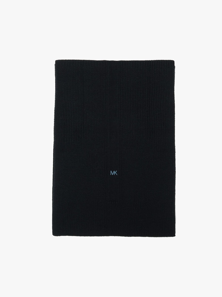 Michael Kors Navy Engineered Rib Cuff Hat And Scarf Set - Image 5 of 5 Michael Kors Navy Engineered Rib Cuff Hat And Scarf Set - Image 5 of 5