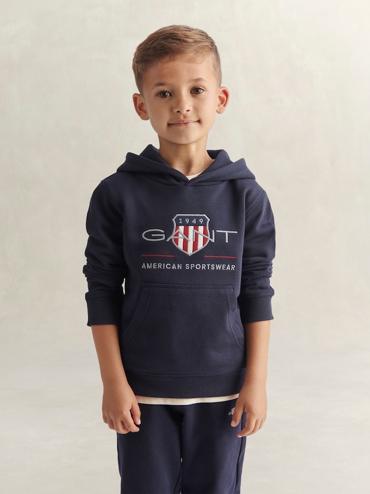 Azul - Sudadera con capucha GANT Archive Shield - Imagen 1 de 6
