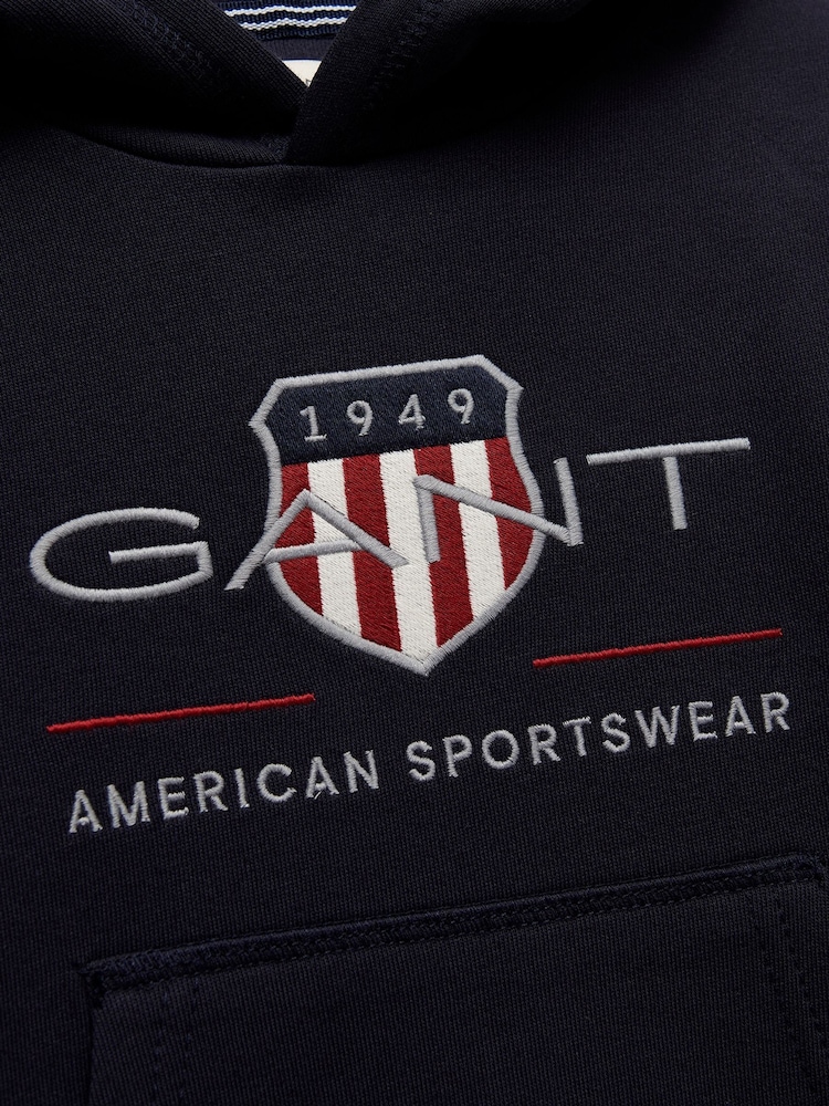 Azul - Sudadera con capucha GANT Archive Shield - Imagen 6 de 6