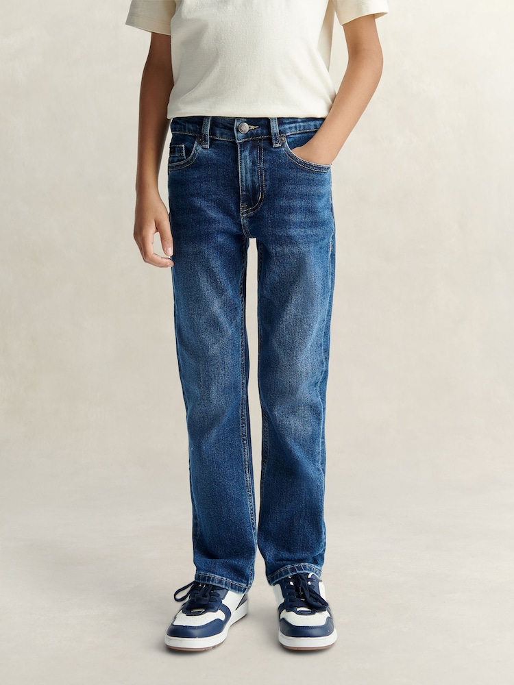 Blau, mittlere Waschung - Jeans mit Straight Fit von Gant - Bild 1 von 8 Blau, mittlere Waschung - Jeans mit Straight Fit von Gant - Bild 1 von 8
