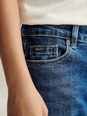 Blau, mittlere Waschung - Jeans mit Straight Fit von Gant - Bild 5 von 8