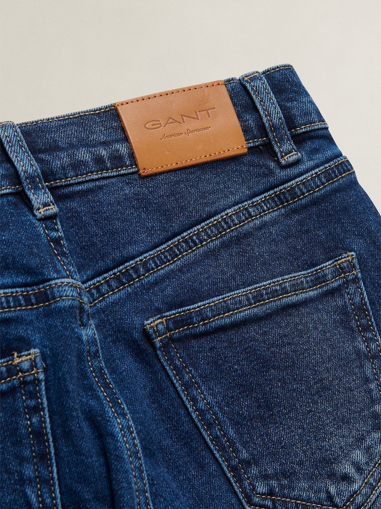 Blau, mittlere Waschung - Jeans mit Straight Fit von Gant - Bild 8 von 8 Blau, mittlere Waschung - Jeans mit Straight Fit von Gant - Bild 8 von 8