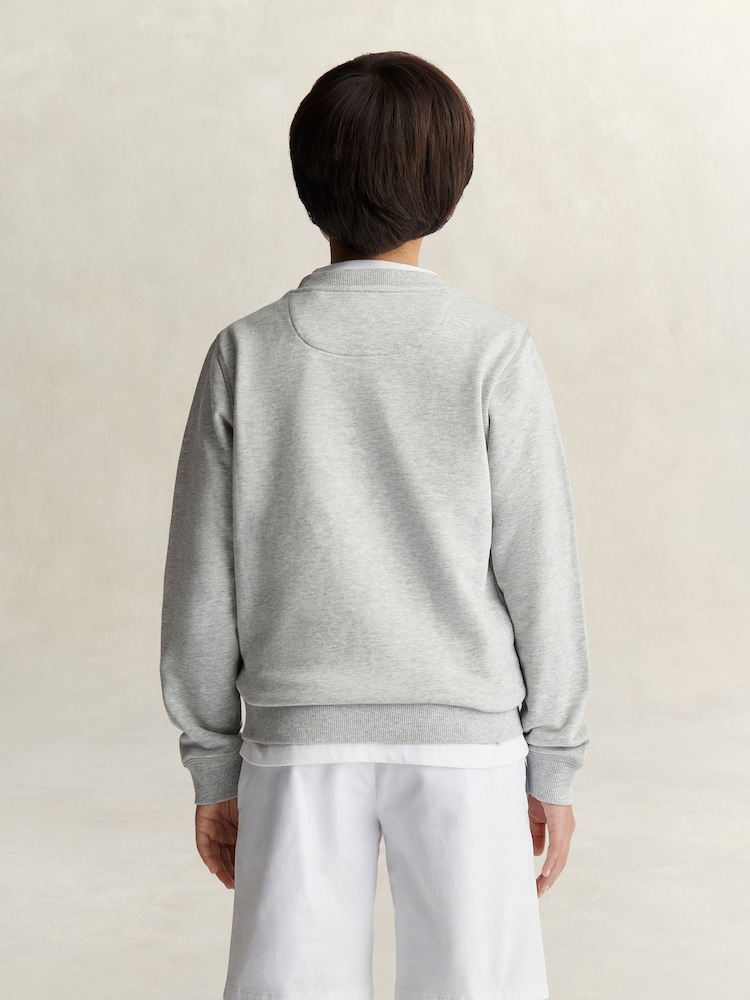 GANT Grey Archive Shield Crew Neck Sweatshirt - Image 2 of 6 GANT Grey Archive Shield Crew Neck Sweatshirt - Image 2 of 6