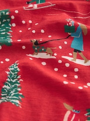 Red Short Sleeve Graphic Christmas T-Shirt - Image 6 of 6