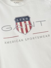 GANT White Archive Shield T-Shirt - Image 2 of 3