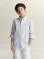 Azul - Camisa popelina con escudo GANT - Imagen 1 de 7