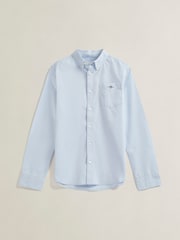 Azul - Camisa popelina con escudo GANT - Imagen 6 de 7