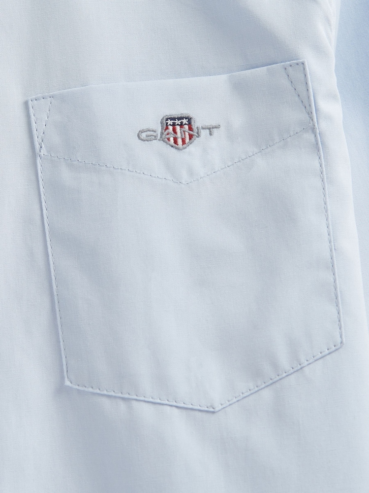 Azul - Camisa popelina con escudo GANT - Imagen 7 de 7