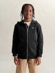 Negro - Sudadera con capucha, cremallera completa y escudo de GANT - Imagen 1 de 4