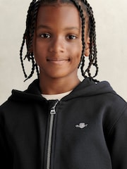 Negro - Sudadera con capucha, cremallera completa y escudo de GANT - Imagen 4 de 4