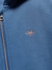 Azul - Sudadera con capucha, cremallera completa y escudo de GANT - Imagen 2 de 2