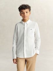 Blanco - Camisa popelina con escudo GANT - Imagen 1 de 6
