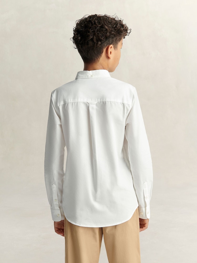 Blanco - Camisa popelina con escudo GANT - Imagen 2 de 6