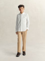 Blanco - Camisa popelina con escudo GANT - Imagen 4 de 6