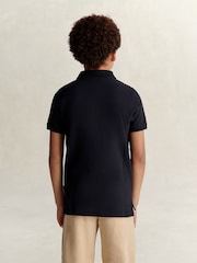 GANT Black Shield Pique Short Sleeve Polo Shirt - Image 2 of 6