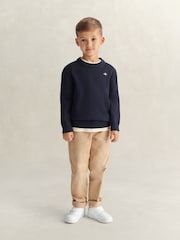 GANT Blue Shield Cotton Crew Neck Sweater - Image 4 of 6
