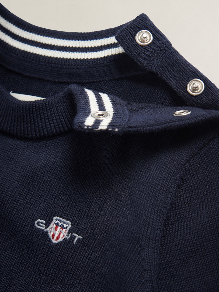 GANT Blue Shield Cotton Crew Neck Sweater - Image 6 of 6 GANT Blue Shield Cotton Crew Neck Sweater - Image 6 of 6