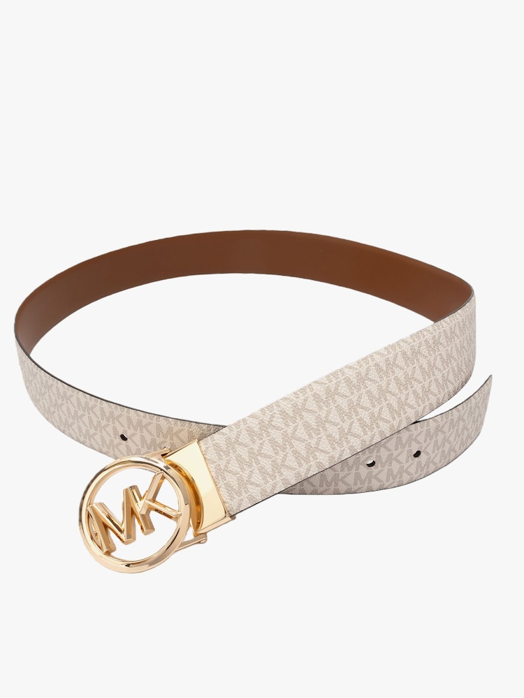 Michael Kors Cream Cut-To-Size Boxed Reversible Belt - Image 2 of 8