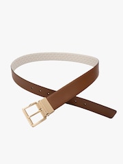 Michael Kors Cream Cut-To-Size Boxed Reversible Belt - Image 6 of 8