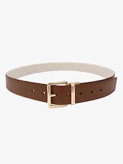 Michael Kors Cream Cut-To-Size Boxed Reversible Belt - Image 7 of 8