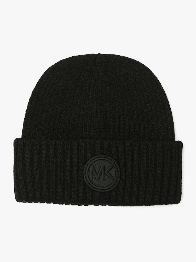 Michael Kors Black 3D Cuff Hat - Image 1 of 4