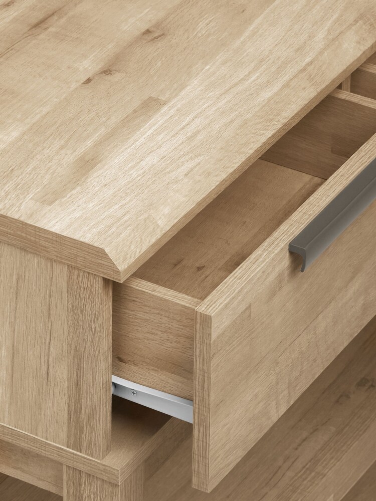 Light Bronx Oak Effect Space Saving Console - Image 7 of 7 Light Bronx Oak Effect Space Saving Console - Image 7 of 7