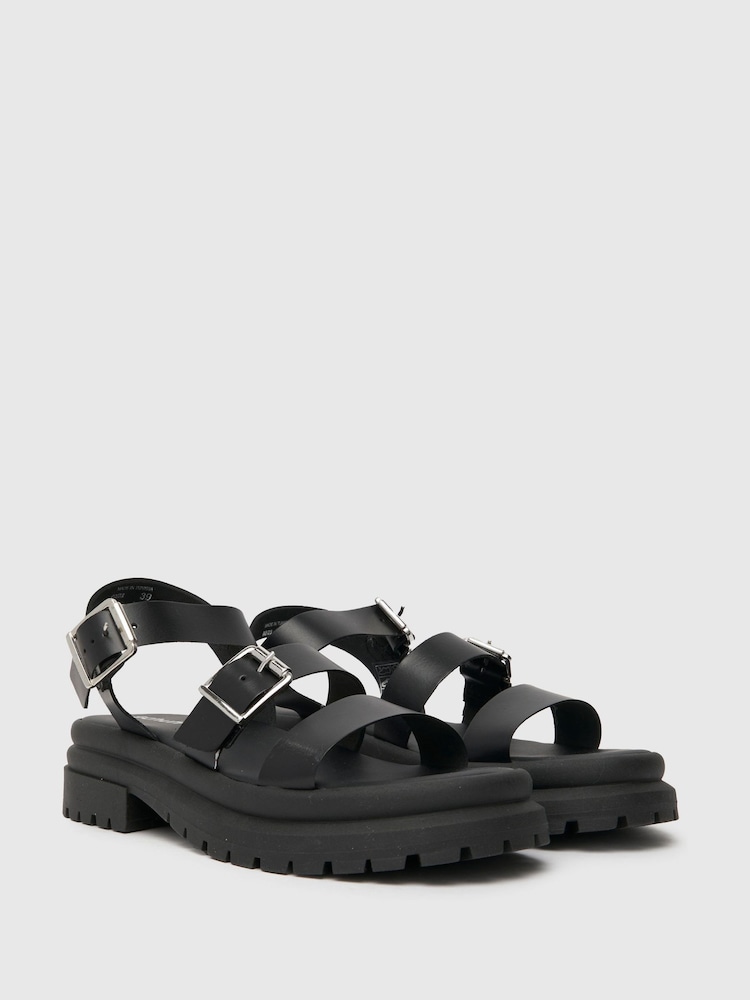 Schuh Tyla Leopard Chunky Sandals - Image 2 of 4