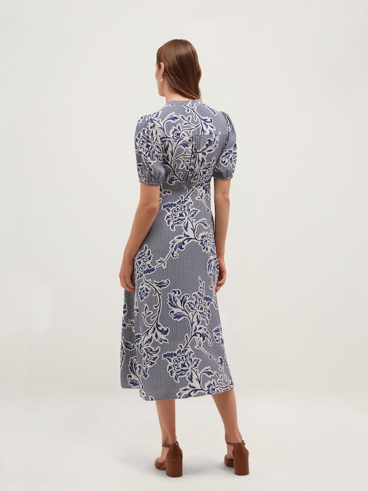 Hobbs Blue Sidonie Dress - Image 2 of 6 Hobbs Blue Sidonie Dress - Image 2 of 6