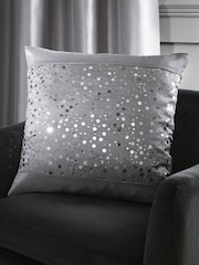 Catherine Lansfield Grey Glitzy Cushion - Image 1 of 2