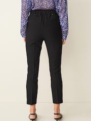 Black Tailored Elastic Back Straight Leg Pull On Trousers - Image 3 of 4