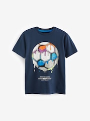 Navy Football Short Sleeve Graphic T-Shirt (3-16yrs) - Image 1 of 3