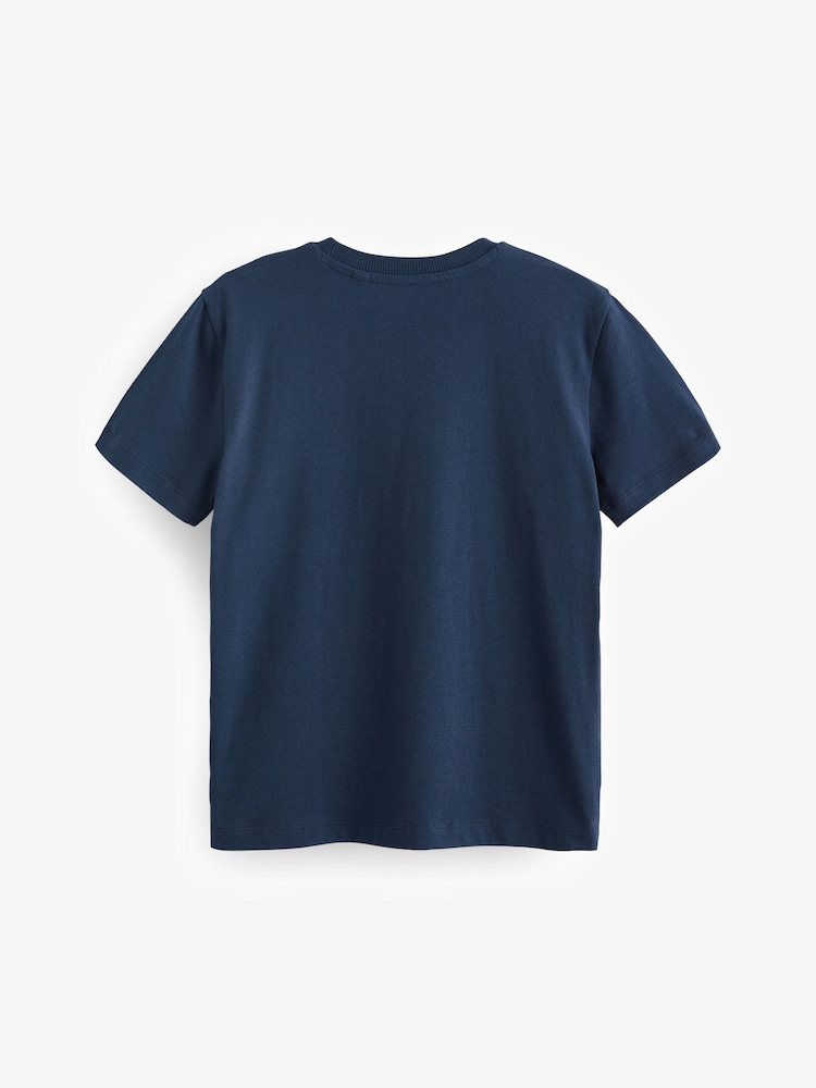 Navy Football Short Sleeve Graphic T-Shirt (3-16yrs) - Image 2 of 3
