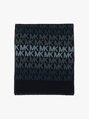 Michael Kors Blue Stripe Cuff Hat And Scarf Set - Image 3 of 5