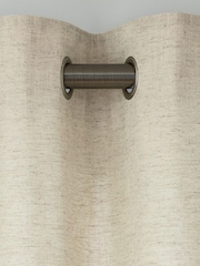 Natural Next Linen Look Eyelet Lined Curtains - Image 4 of 4