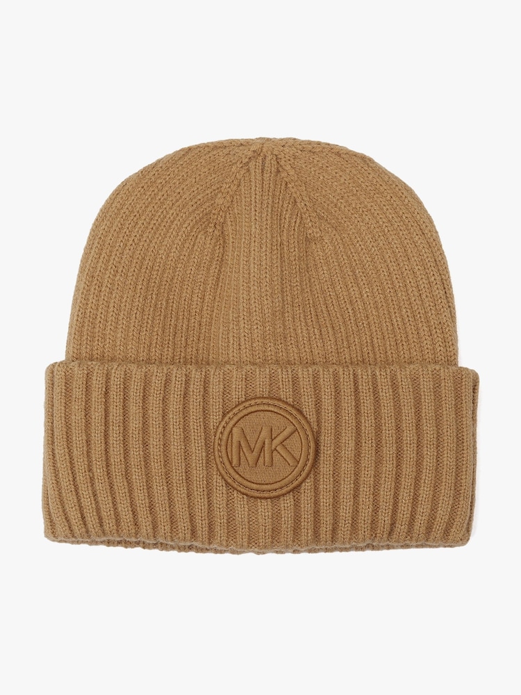 Michael Kors Brown 3D Cuff Hat - Image 2 of 5
