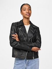 Y.A.S Leather Black Jacket - Image 2 of 5
