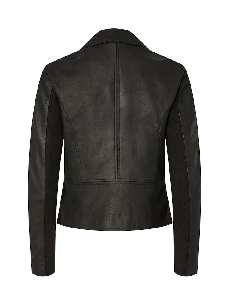Y.A.S Black Leather Jacket - Image 6 of 6