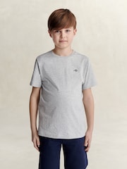 Gris - T-shirt à manches courtes GANT Shield - Image 1 sur 5