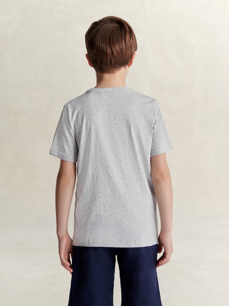 Gris - T-shirt à manches courtes GANT Shield - Image 2 sur 5
