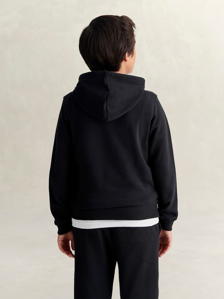 GANT Black Shield Hoodie - Image 2 of 6 GANT Black Shield Hoodie - Image 2 of 6