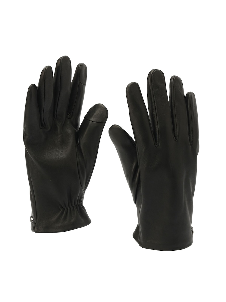 Michael Kors Black Leather Gloves - Image 1 of 4 Michael Kors Black Leather Gloves - Image 1 of 4