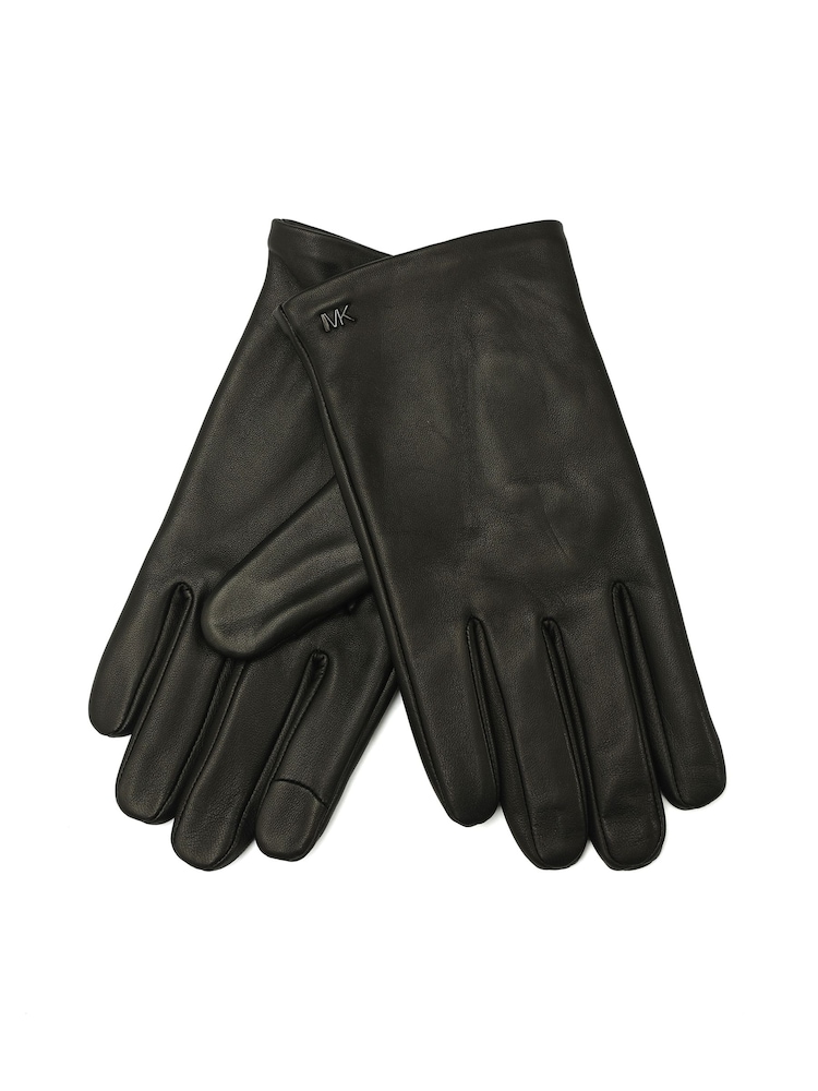 Michael Kors Black Leather Gloves - Image 2 of 4 Michael Kors Black Leather Gloves - Image 2 of 4