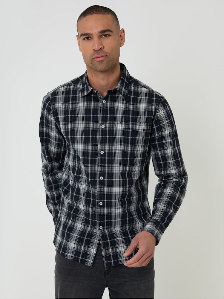 Threadbare Black Cotton Long Sleeve Shirt - Image 1 of 4
