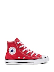 Converse Red Chuck Taylor High Top Junior Trainers - Image 1 of 5