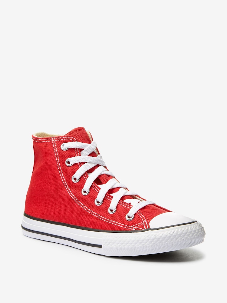 أحمر - حذاء رياضي بقبة مرتفعة للأطفال Chuck Taylor من Converse - Image 3 of 5