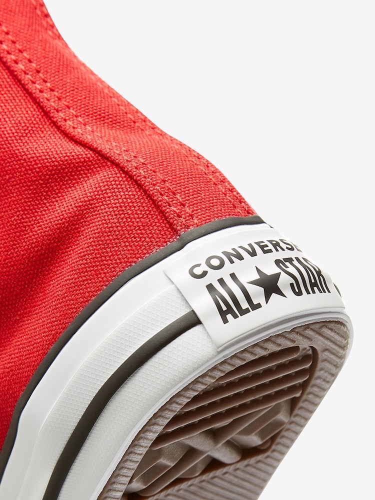 أحمر - حذاء رياضي بقبة مرتفعة للأطفال Chuck Taylor من Converse - Image 4 of 5