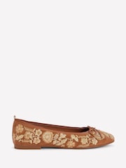 Boden Gold Patti Round Toe Ballet Flats - Image 2 of 5