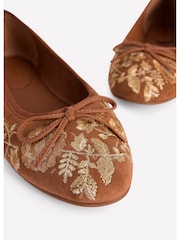 Boden Gold Patti Round Toe Ballet Flats - Image 4 of 5