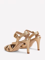 Boden Gold Slotted Strap Heeled Sandals - Image 5 of 5