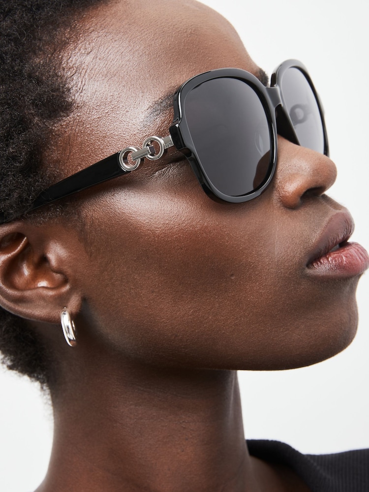 Black Polarised Large Square Sunglasses - Image 2 of 6